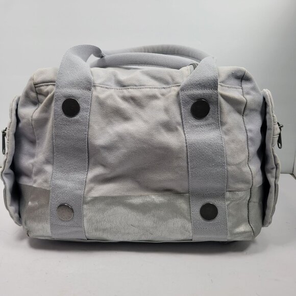Adidas by Stella McCartney Collab Kierre Light Gray Canvas Duffel Gym Bag - Picture 2 of 10
